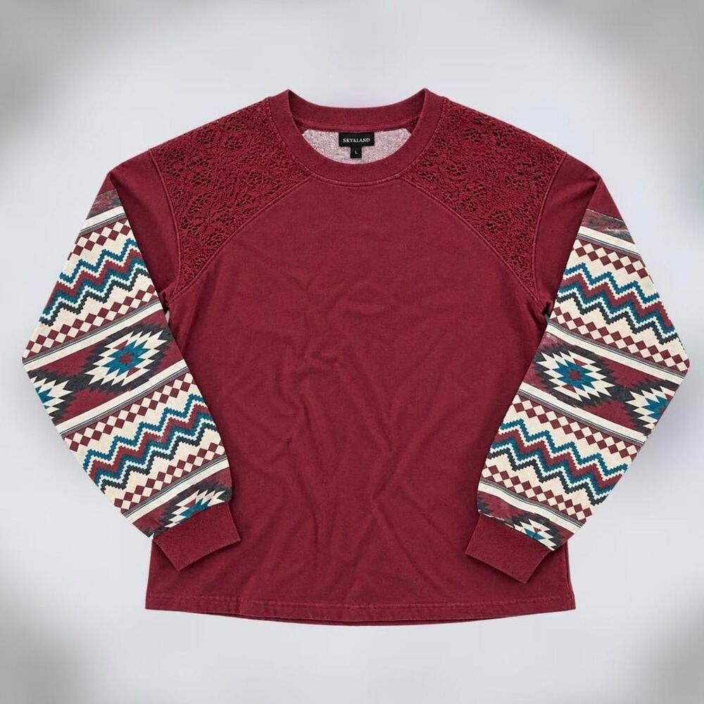 Shyanne Men's Burgundy and Red Shirt